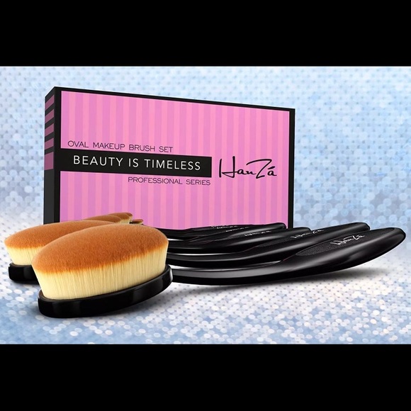 Han Zá 10 PC oval makeup brush set - Picture 3 of 7